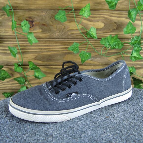 VANS Women's Low Top Sneaker Gray Fabric Sz 6.5 Medium Used 2025 - Picture 1 of 8